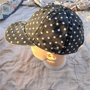 Black and White Fun Fashion Polka Dotted Baseball Cap Unlimited Possibilties